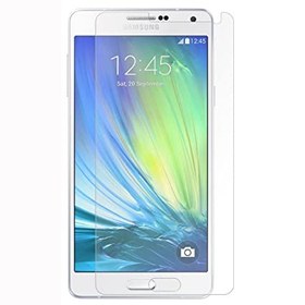 تصویر گلس A7 بی رنگ و شفاف سامسونگ A7 2015 محافظ صفحه نمایش شیشه ای Glass Screen Protector samsung A700 / A7 2015 