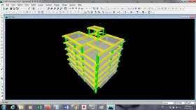 تصویر دانلود فایل ایتبس ساختمان بتنی 6 طبقه 