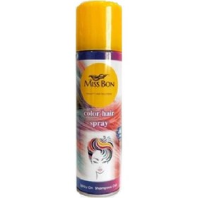 تصویر اسپری رنگ مو میس بون رنگ زرد (150میل) Miss Bone yellow hair color spray-150ml