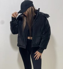 تصویر کاپشن کلاهدار سیلیکنی 