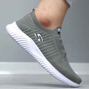 تصویر کتانی مردانه اسکیچرز جورابی مشکی و طوسی سایز ۴۱ تا ۴۴ 