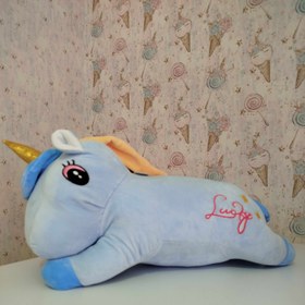 تصویر پتو بالشتی طرح تک شاخ کد n76 Unicorn blanket pillow