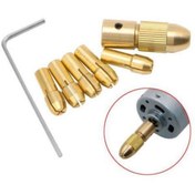 تصویر سه نظام مینیاتوری یک طرفه سایز ۰.۵ تا ۳ میلیمتر طلایی 