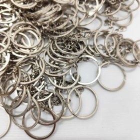 تصویر حلقه جاکلیدی تخت نقره ای 28میل (20عددی) 