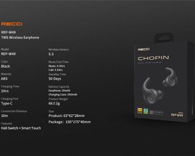 تصویر هندزفری بی سیم استریو رسی Recci REP-W49 Chopin Bluetooth earphone 