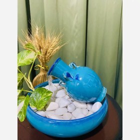 تصویر آبنما روومیزی دکوری مدل کوزه آبی 