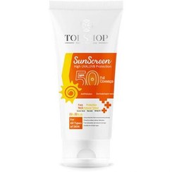 تصویر کرم ضد آفتاب تاپ شاپ SPF50 ظرفیت 50 میلی لیتر Top Shop SPF50 Sunscreen Cream 50 