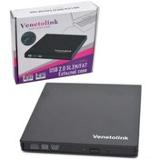 تصویر باکس ضخیم DVD رایتر اینترنال به اکسترنال ونتولینک USB3 12/7mm ا Box DVD Writer Laptop FAT 12.7mm USB3.0 Venetolink Box DVD Writer Laptop FAT 12.7mm USB3.0 Venetolink