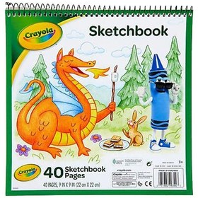 تصویر دفتر طراحی 40 صفحه‌ای - متنوع 22x22 سانتیمتر برند crayola 40 Pages Sketch Book - Assorted 22x22cm