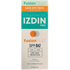 تصویر کرم ضد آفتاب بدون رنگ فیوژن فلوئید ایزدین پرو 50ml Fusion Fluid  Izdin Pro 50ml