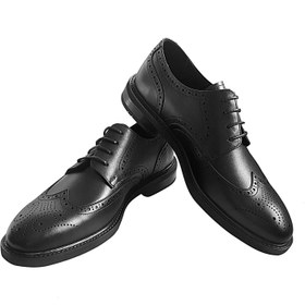 تصویر کفش مردانه کلاسیک3025 بندی مشکی 