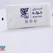 تصویر حوله یکبارمصرف اقتصادی برند FastDry گرماژ 80 سایز 40*80 