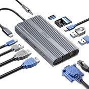 تصویر هاب و داک استیشن 12 پورت اوریکو ORICO Docking Station USB C to Dual HDMI Adapter xdr-x11 