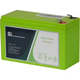 تصویر باتری سیلد اسید 12V/9AH فاران FEl 12V/9AH FEI SOLAR BATTERY