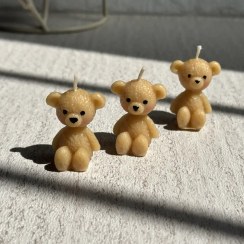 تصویر شمع دکوراتیو مدل تدی خرسی | تزئینی و فانتزی 