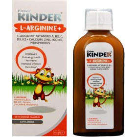 تصویر شربت ال آرژنین پلاس حجم 200 میلی لیتر فیشر کیندر Fisher Kinder L Arginine Plus Syrup 200 ml