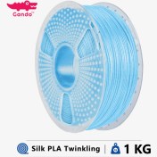 تصویر فیلامنت PLA کهکشانی (چشمک زن) پرینتر سه بعدی قطر 1.75 وزن یک کیلویی برند گاندو 