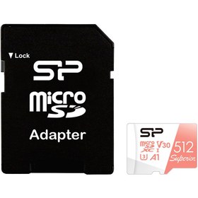 تصویر کارت حافظه سیلیکون پاور مدل Superior microSDXC UHS-I Card با ظرفیت 512 گیگابایت 100MB/s کد 8369 