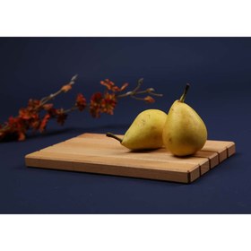 تصویر تخته سرو چوبی یک نفره، مدل روشا خود رنگ - 4 عدد serving board-006