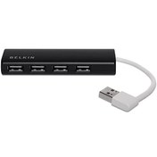 تصویر هاب 4 پورت USB 2.0 بلکین مدل F4U042bt | مشکی | گارانتی 12 ماهه پوزیترون هاب لپ تاپ بلکین