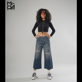 تصویر شلوار جین واید لگ کد2487 