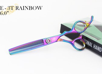 تصویر قیچی پیتاژ اکونومی هفت رنگ E-3T بدون شیار رزونال سایز “6.0 Rezonal Hairdressing Scissors E-3T