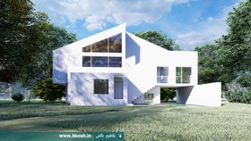 تصویر نقشه خانه دوبلکس مدرن سه خوابه villa-039 