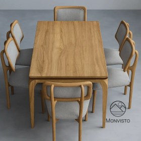 تصویر ست میز و صندلی ناهار خوری ۶ نفره مدل ریوا 