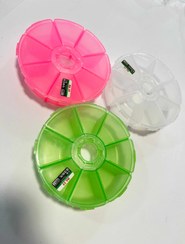 تصویر جعبه اکسسوری مژه و مهره صورتی 