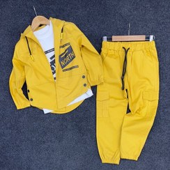 تصویر ست سه تیکه کتان پسرونه مدل نورس_1875 