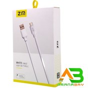 تصویر کابل شارژ USB for Type-C برند ZM مدل White ZM سوکت مسی ZM MicroUSB for Type-C White Cable