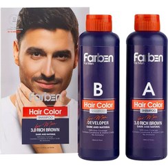 تصویر شامپو رنگ مو فاربن شماره ۳ قهوه ای حجم ۱۵۰ میلی‌لیتر 