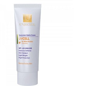 تصویر کرم ضد آفتاب بی رنگ آنژسل SPF50 مدل UVCELL مناسب پوست خشک حجم 40 میلی لیتر 