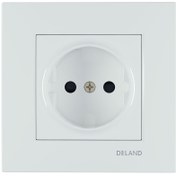 تصویر پریز برق سرامیکی دلند الکتریک مدل آسا Deland Electric Ceramic Protective Power Socket Model Asa