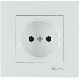 تصویر پریز برق سرامیکی دلند الکتریک مدل آسا Deland Electric Ceramic Protective Power Socket Model Asa