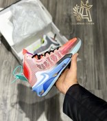 تصویر کتونی بسکتبال جردن رنگ قرمز و آبی سایز ۴۰ 