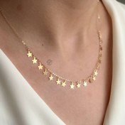 تصویر گردنبند طلا ستاره ای 