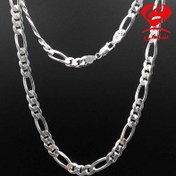 تصویر زنجیر نقره سنگین 60 سانت 