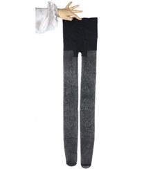 تصویر جوراب شلواری شیشه ای زنانه خارجی با کشسانی بسیار زیاد رنگ پا و مشکی براق china ضخامت 10 کد 6802 