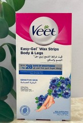 تصویر پک نوار موبر ۱۰ عددی ویت مناسب پوست نرمال veet easy-gel wax strips