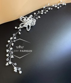 تصویر ریسه موی عروس کد 722 bridal headband code 722