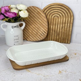 تصویر تابه منحنی گریل جنس سرامیک فر و مایکروفری