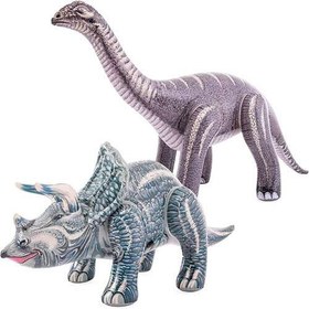 تصویر عروسک بادی مرتفع مدل دایناسور ژوراسیک intex 48594