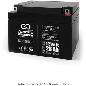 تصویر باتری 28 آمپرساعت سیلد اسید برند ریتار شرکت نامیرا Solar Battery 28Ah Namira Niroo