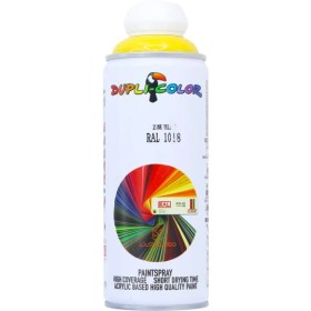 تصویر اسپری رنگ زرد دوپلی کالر مدل RAL 1018 حجم 400 میلی لیتر Dupli Color RAL 1018 Zinc Yellow Paint Spray 400ml