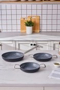 تصویر ماهیتابه کوچک ساهان BIOGRANITE MONET 3 PITT PAN SAHAN SET مشکی کاراجا Karaca 