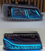 تصویر ست چراغ جلو اسپرت ایران خودرو پژو ۴۰۵ طرح پارس دودی 