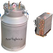 تصویر گلاب گیر عرق گیر ۱۲۰ لیتری کندانسور مسی تقطیر برقی پک کامل 