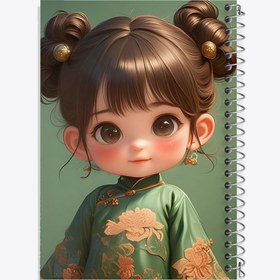 تصویر دفتر نت موسیقی 50 برگ خندالو طرح دخترانه کیوت 