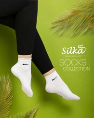 تصویر جوراب نایکی زنانه نیم ساق پنبه سایز ۳۷ تا ۴۴ 